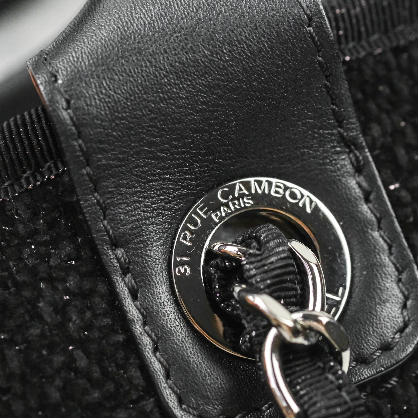 Chanel Large Deauville Black Glitter Lurex