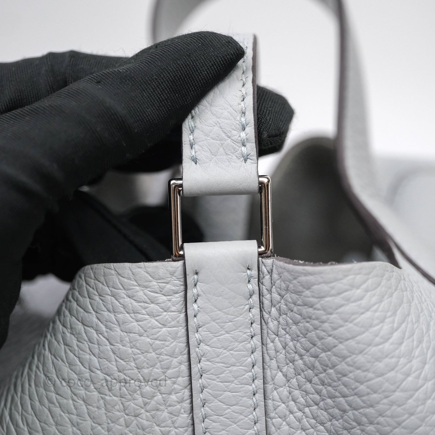 Hermès Picotin Lock 18 Bleu Glacier 8U Clemence Palladium Hardware