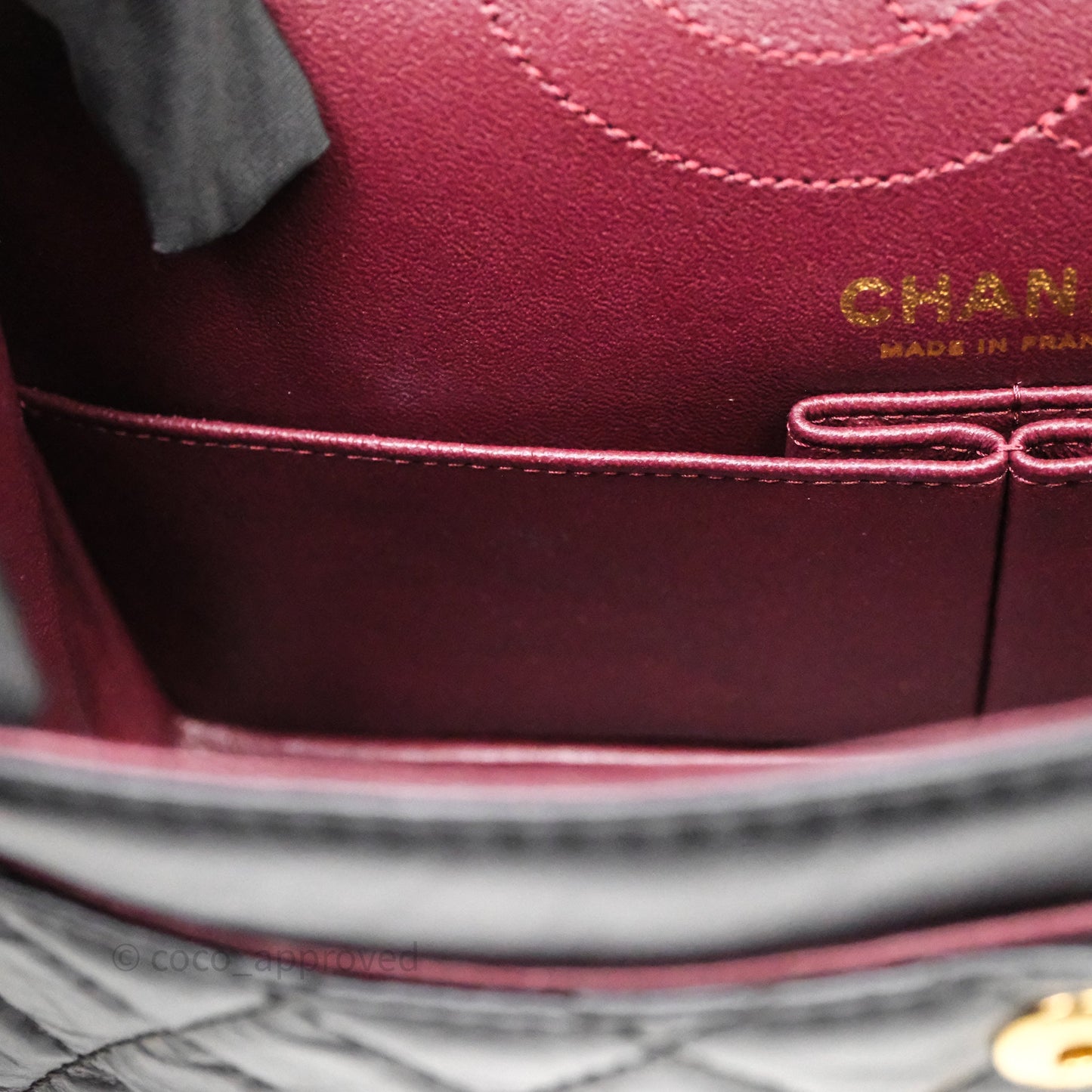 Chanel Reissue 225 Flap Black Aged Calfskin Gold Hardware