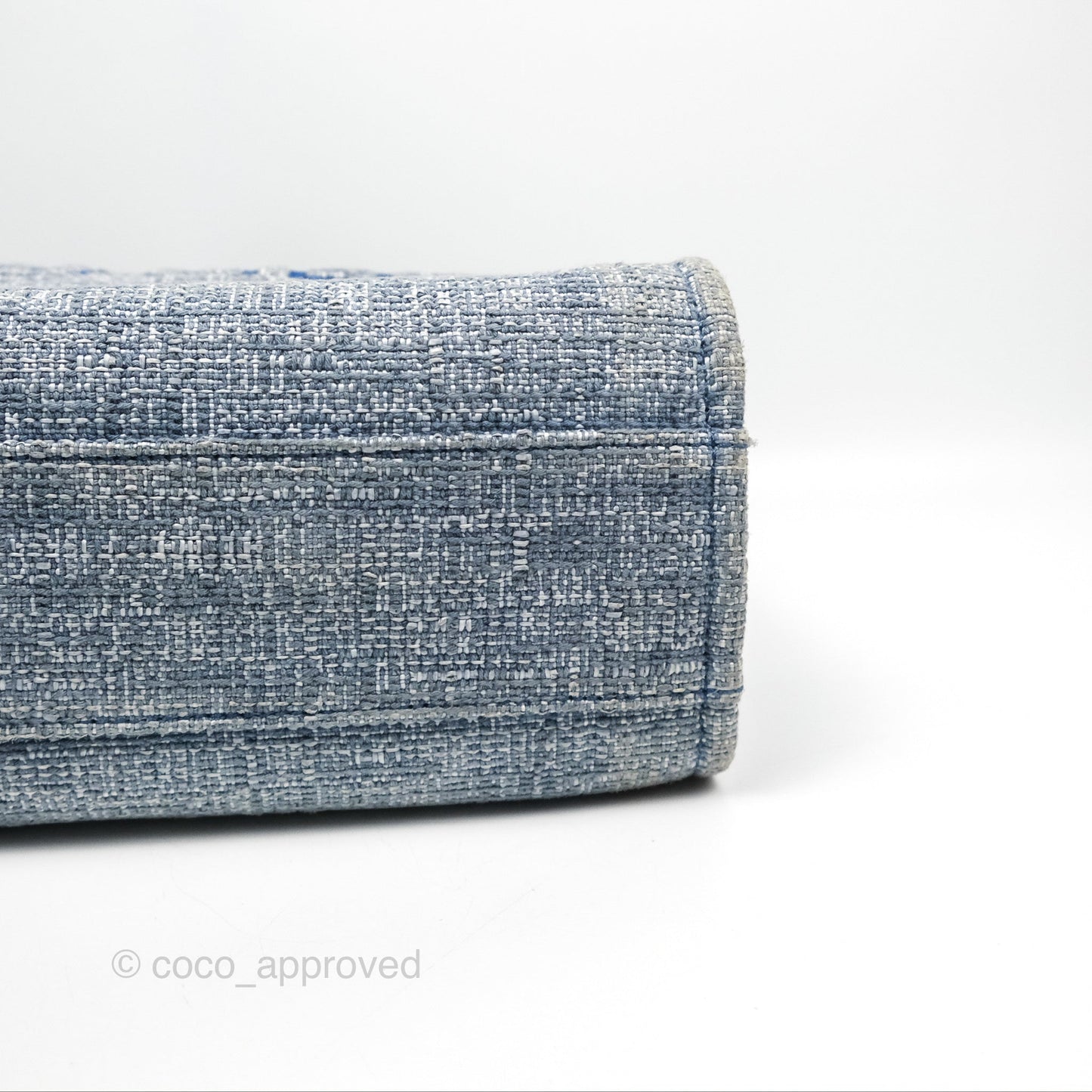 Chanel Medium Deauville Tote Blue Canvas
