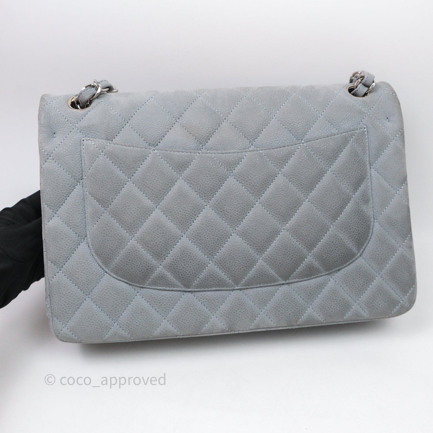 Chanel Jumbo Double Flap Grey Caviar Gold Hardware⁣⁣