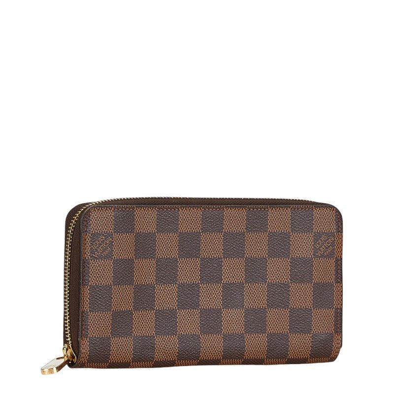 Louis Vuitton Damier Zippy Wallet N60015 Brown PVC
