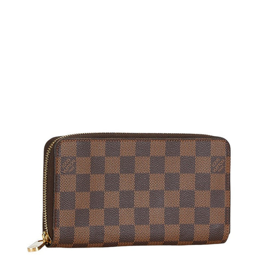Louis Vuitton Damier Zippy Wallet N60015 Brown PVC