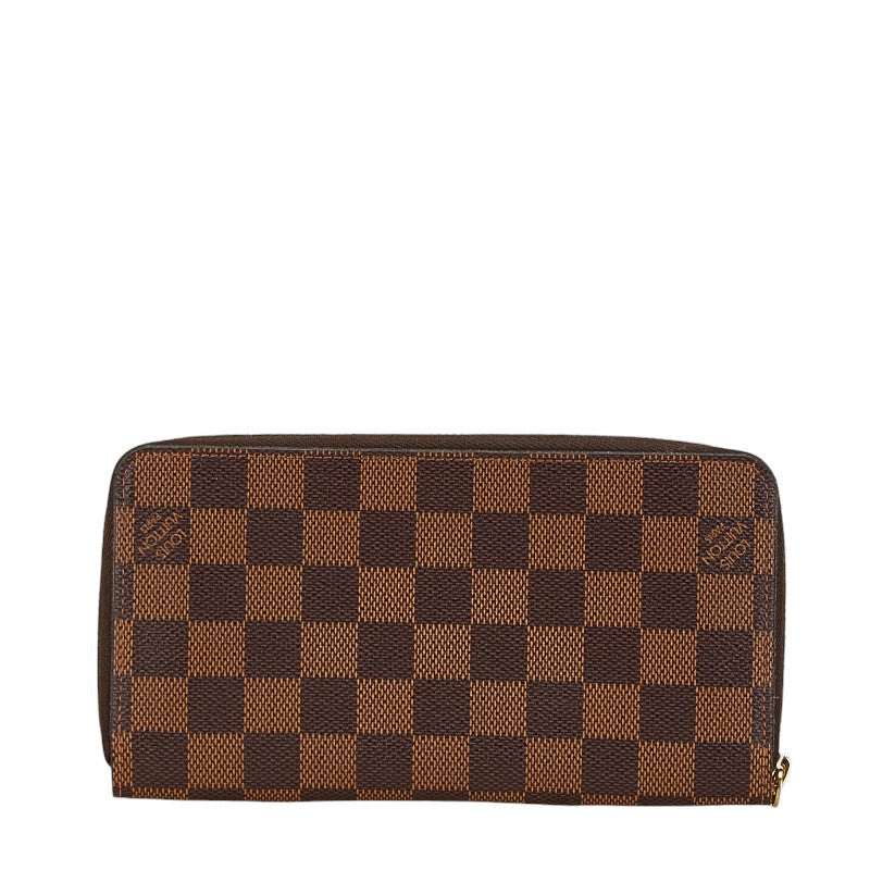 Louis Vuitton Damier Zippy Wallet N60015 Brown PVC