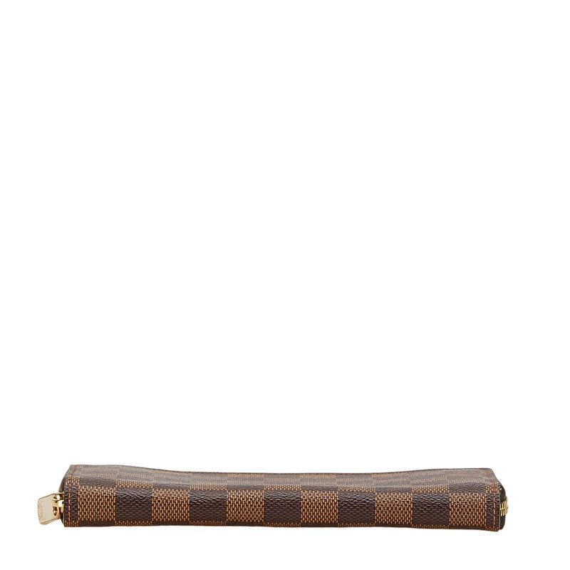 Louis Vuitton Damier Zippy Wallet N60015 Brown PVC