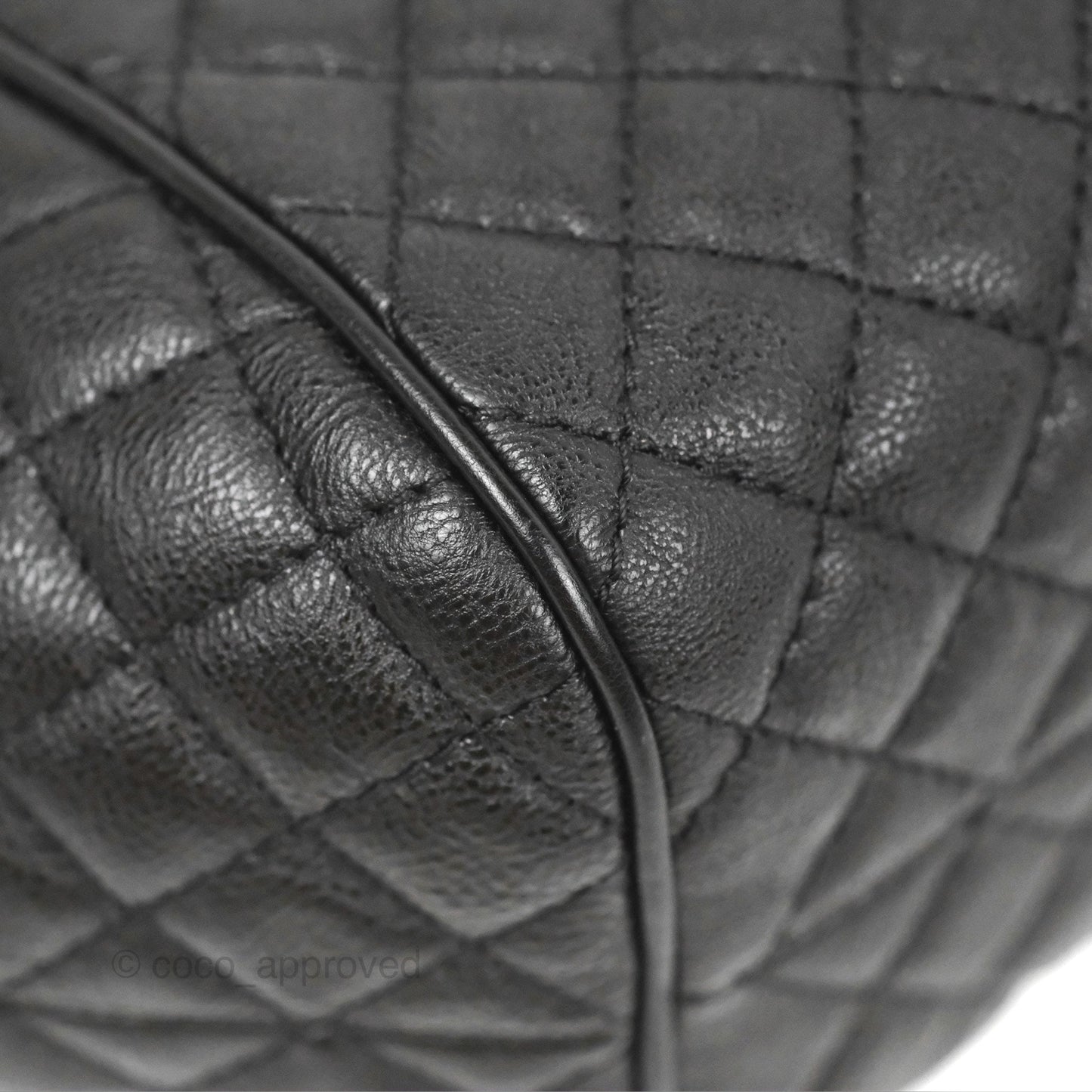 Chanel Paris Rome Colosseum Lock Bag Black Calfskin Antique Gold