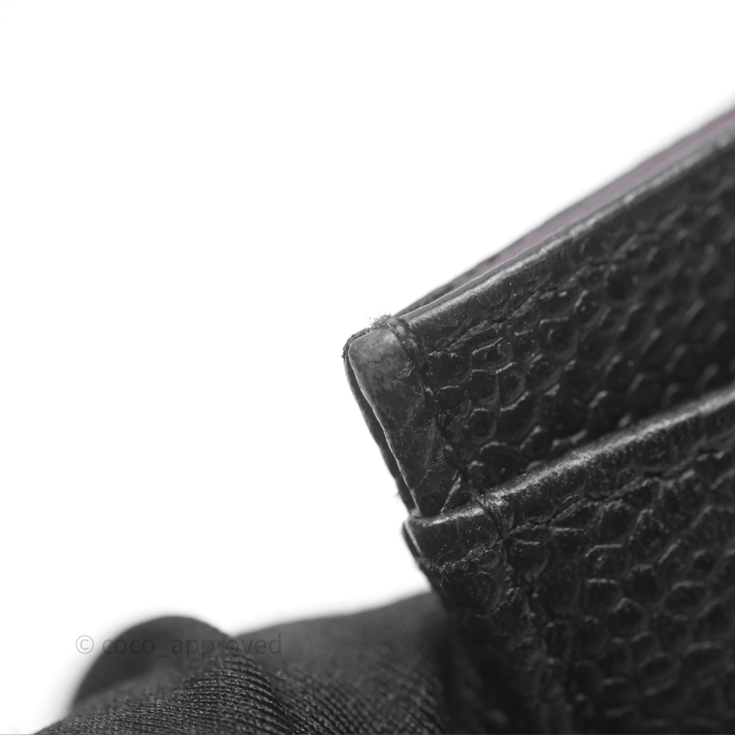 Chanel Classic Flat Card Holder Black Caviar Gold Hardware