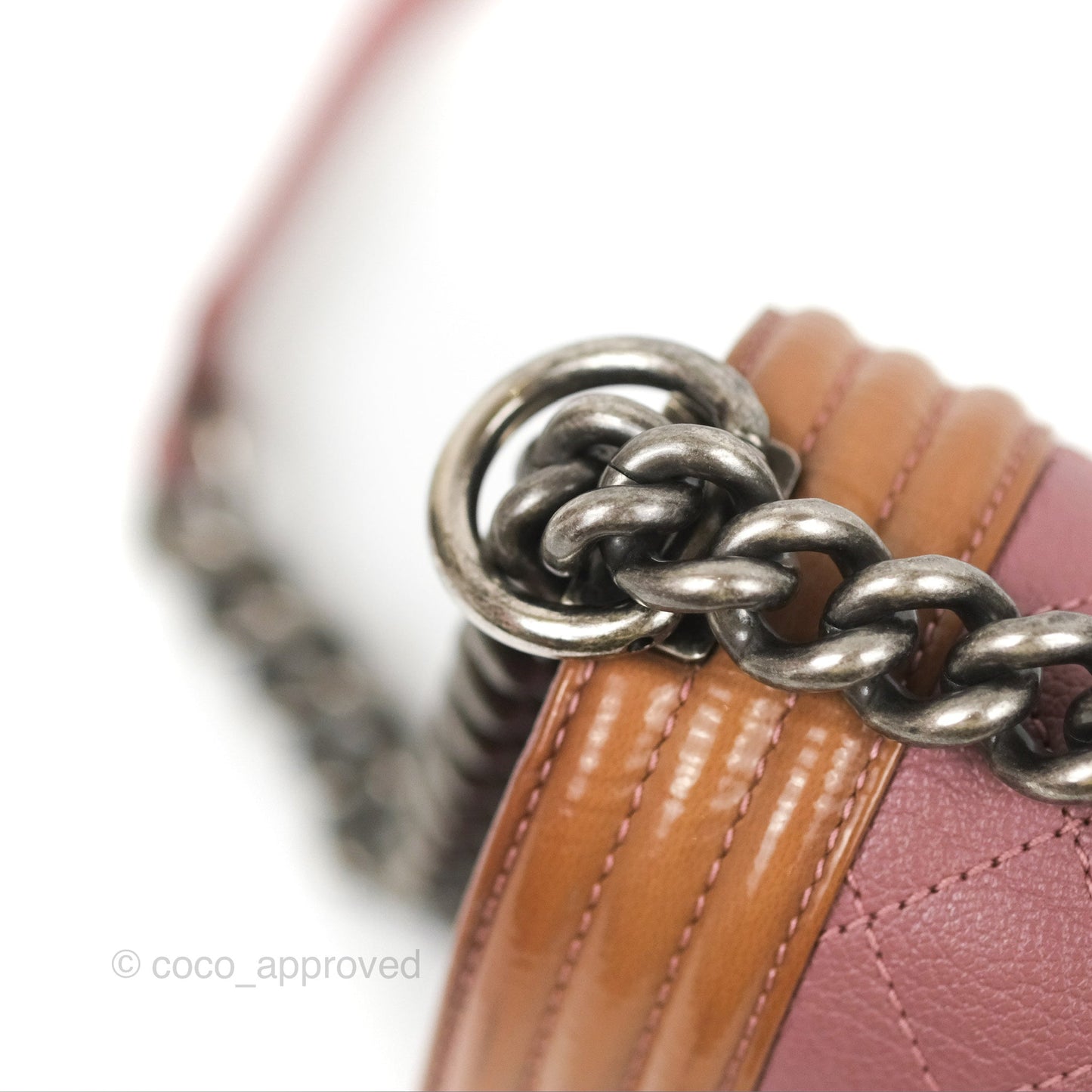 Chanel Quilted Medium Boy Plum Pink Calfskin Ruthenium Hardware