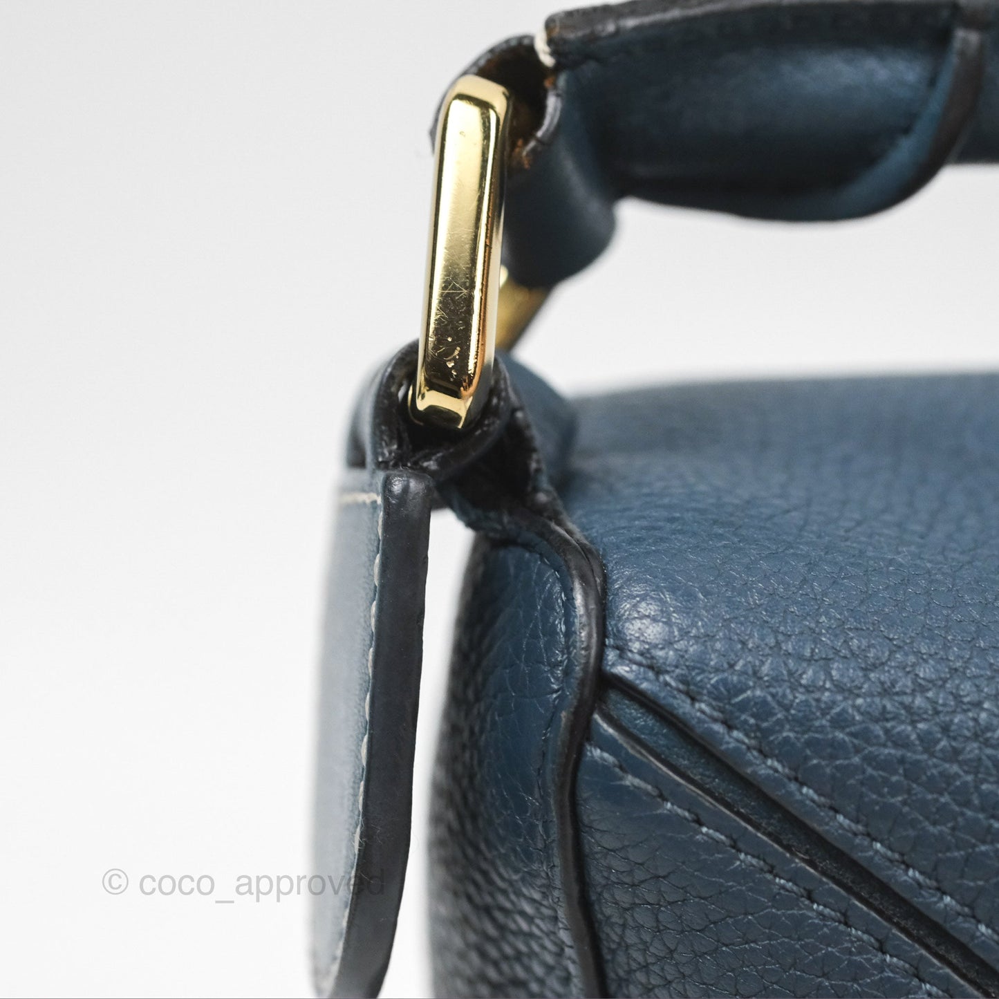 Loewe Small Puzzle Bag Navy Grained Calfskin