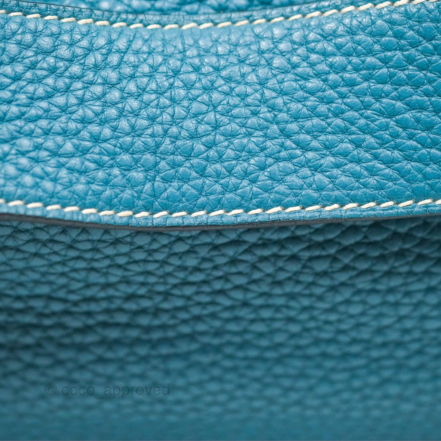 Hermès Lindy 34 Blue Jean Clemence Palladium Hardware