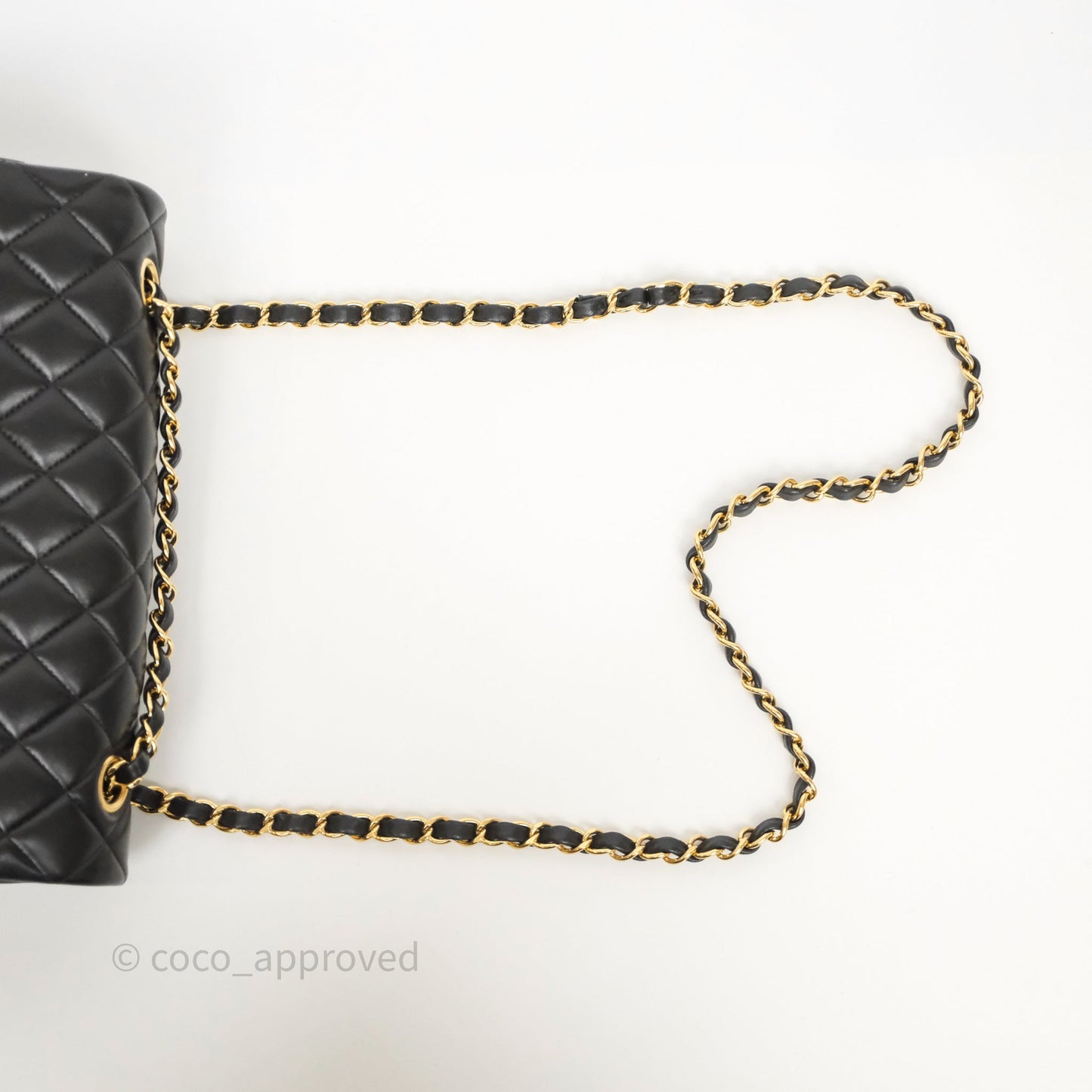 Chanel Classic M/L Medium Flap Quilted Black Lambskin Gold Hardware