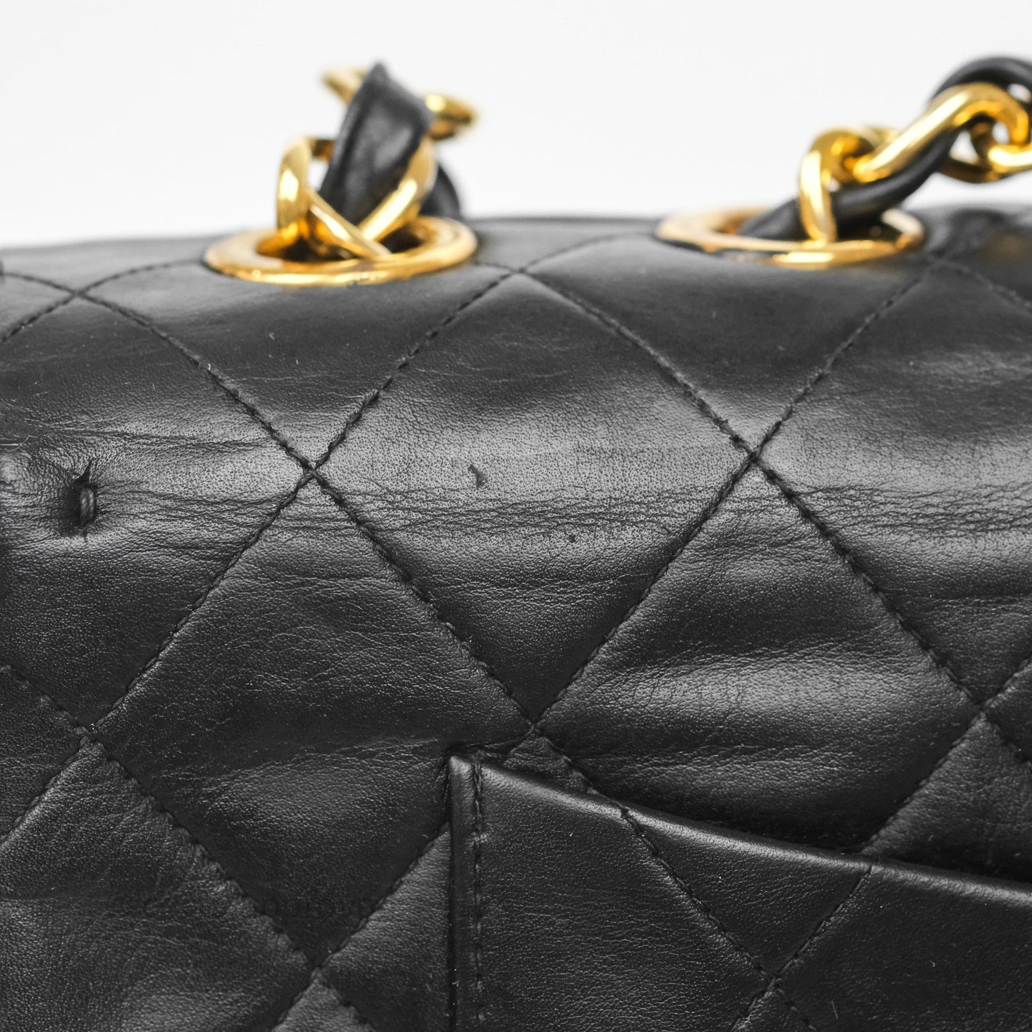 Chanel Vintage XL Jumbo Single Flap Black Lambskin 24K Gold Hardware