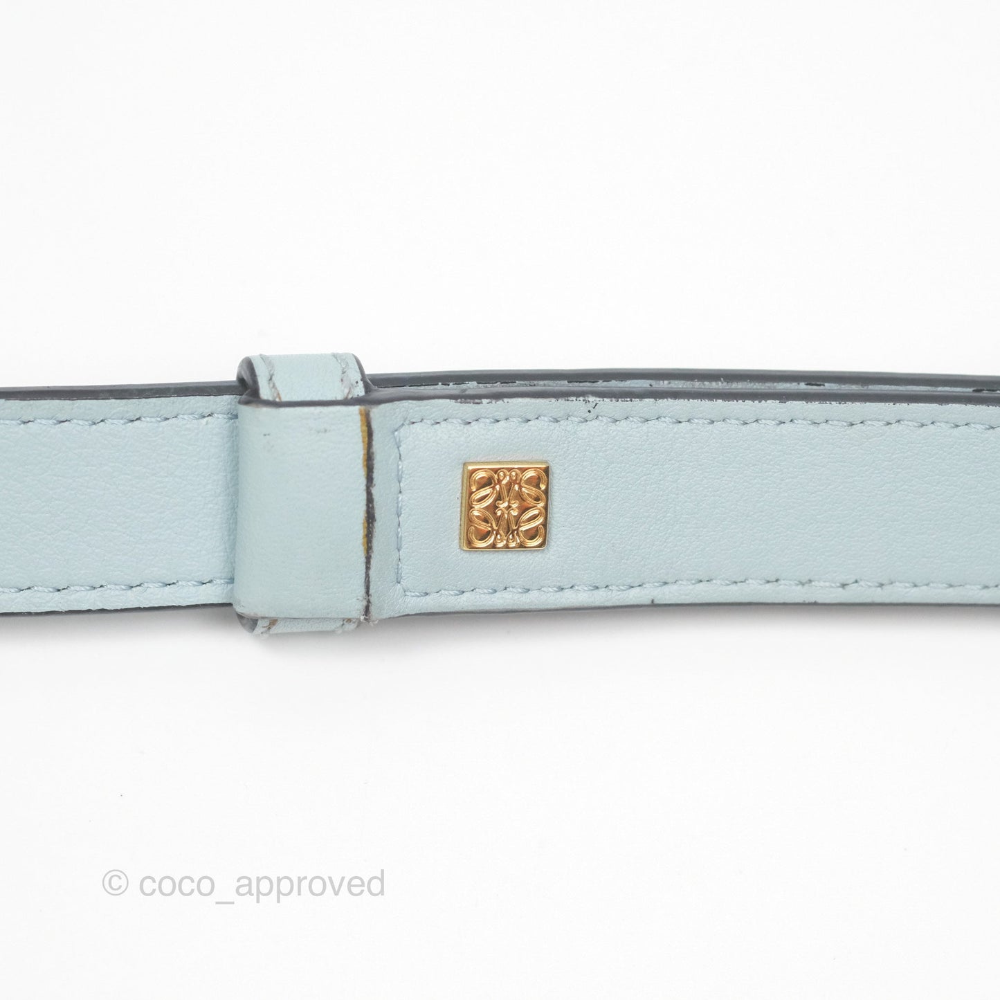Loewe Small Puzzle Bag Blue Grained Calfskin Gold Hardware
