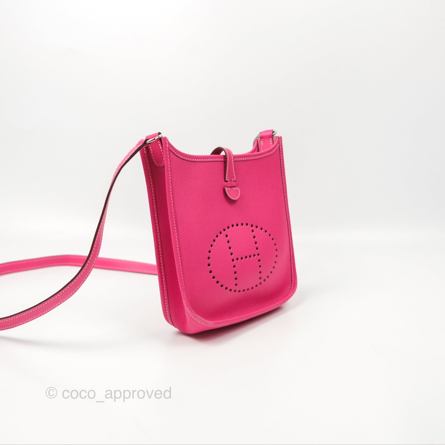 Hermès Mini Evelyne 16 Hot Pink Epsom Palladium Hardware
