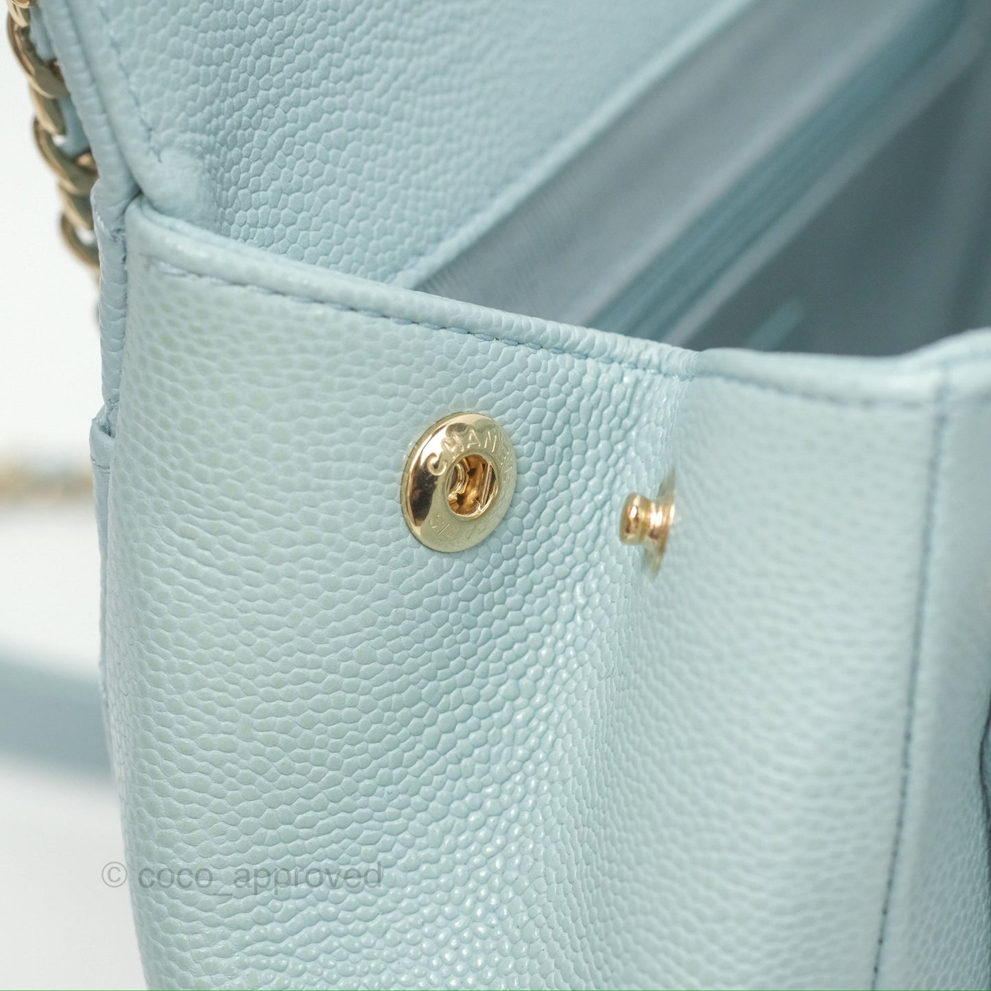 Chanel Quilted Small Business Affinity Flap Blue Caviar Gold Hardware