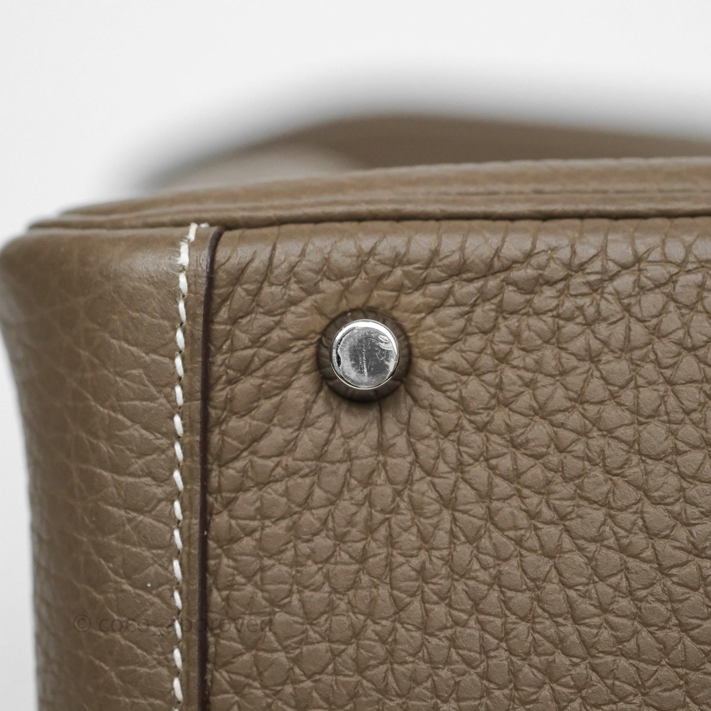 Hermès Mini Lindy 20 Etoupe 18 Clemence Palladium Hardware