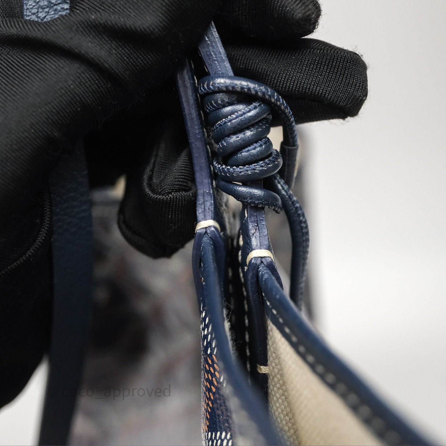 Goyard St. Louis Tote PM Navy/Tan