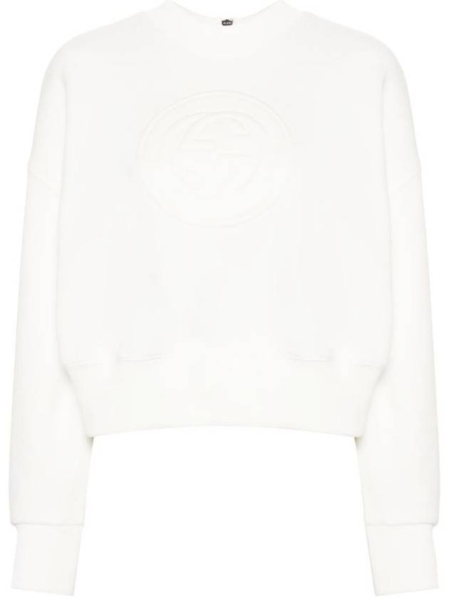 Luxury Gucci Trending 2025 GG Logo Cotton Sweatshirt White