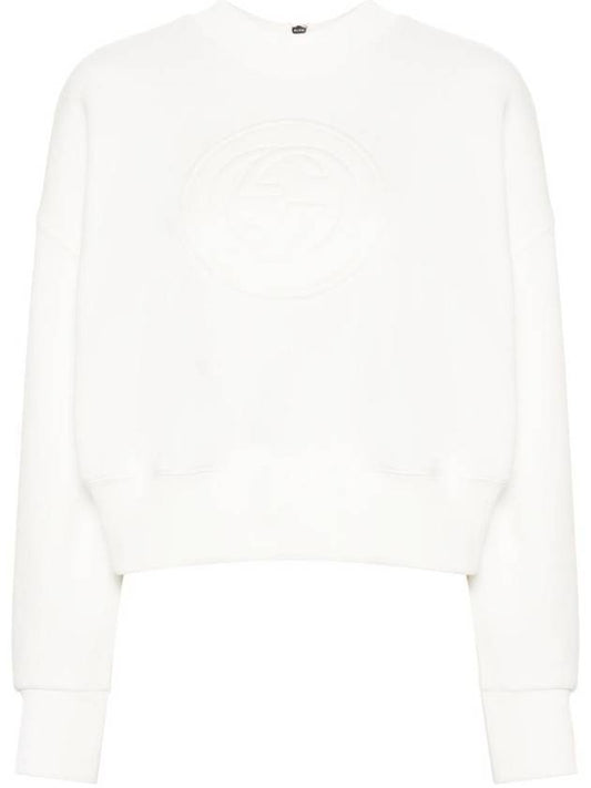 Luxury Gucci Trending 2025 GG Logo Cotton Sweatshirt White