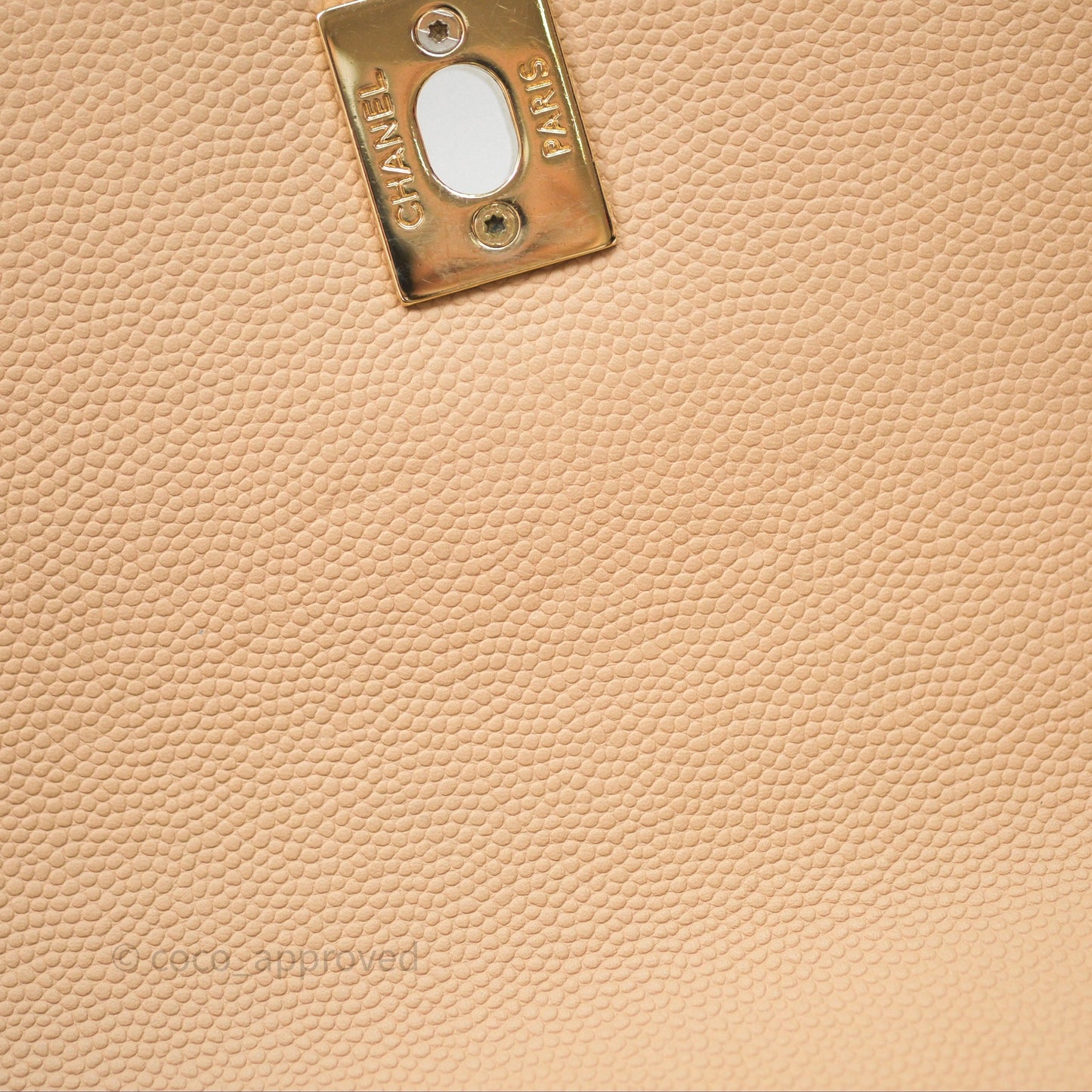 Chanel Quilted Small Business Affinity Flap Beige Caviar Gold Hardware