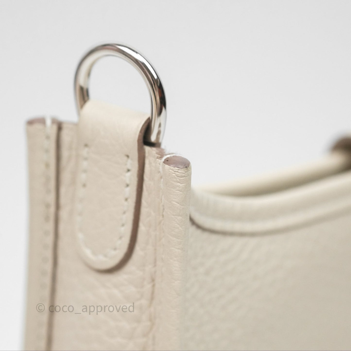 Hermès Mini Evelyne Craie 10 Clemence Palladium Hardware