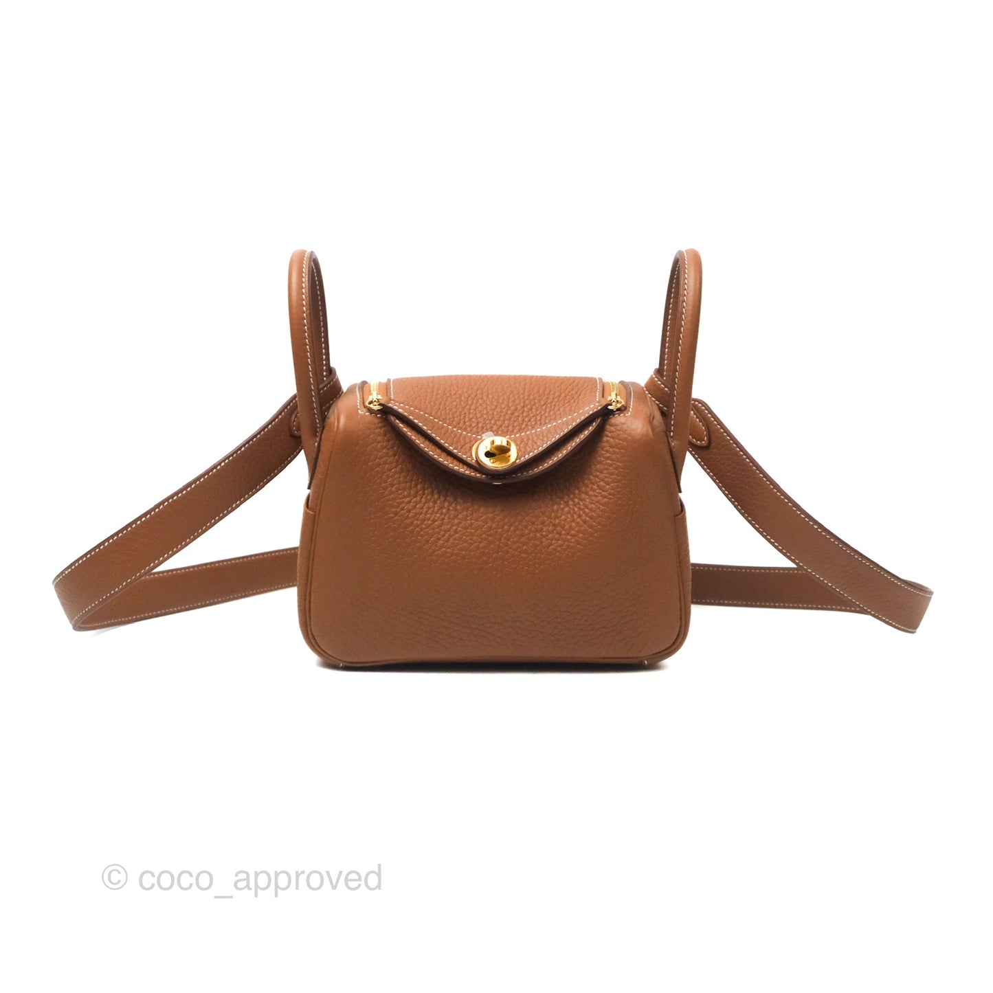 Hermès Mini Lindy 20 Gold Clemence Gold Hardware