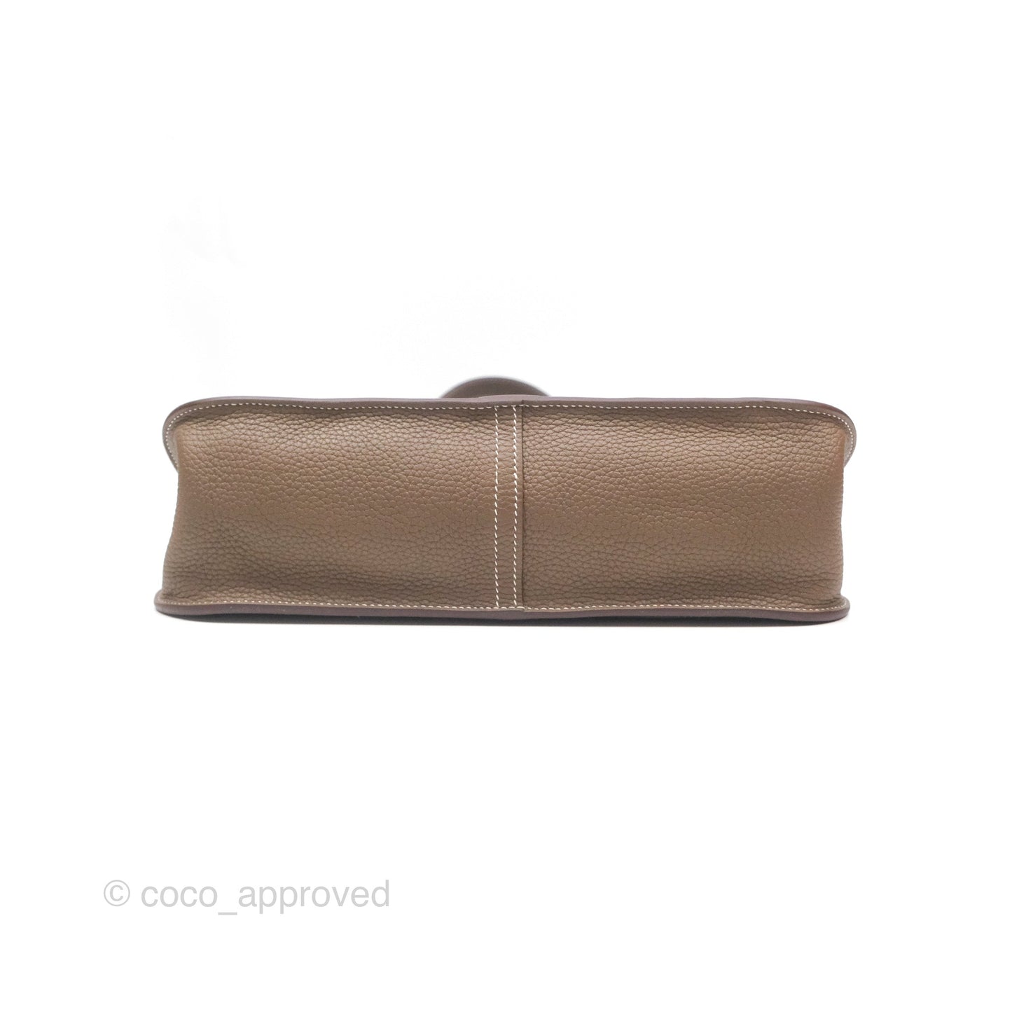 Hermès Halzan 31 Etoupe Clemence Gold Hardware