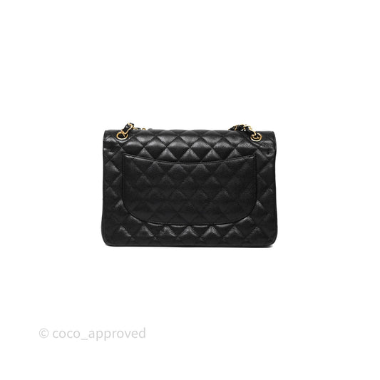 Chanel Jumbo Double Flap Black Caviar Gold Hardware⁣⁣