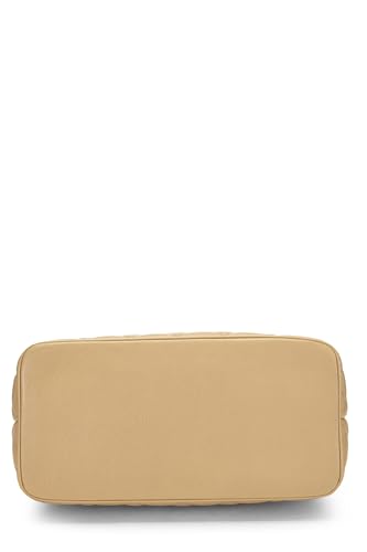Chanel,  Beige Quilted Caviar Medallion Tote, Beige