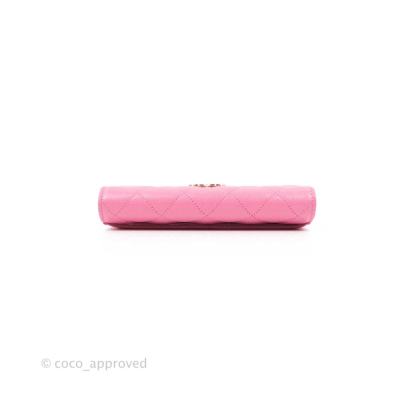 Chanel Quilted Flap Wallet Pink Caviar