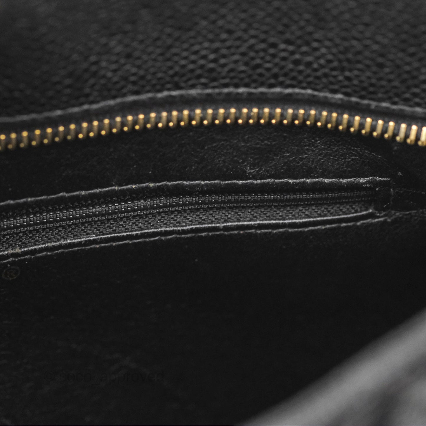 Chanel Vintage Medallion CC Black Caviar Tote Bag Gold Hardware
