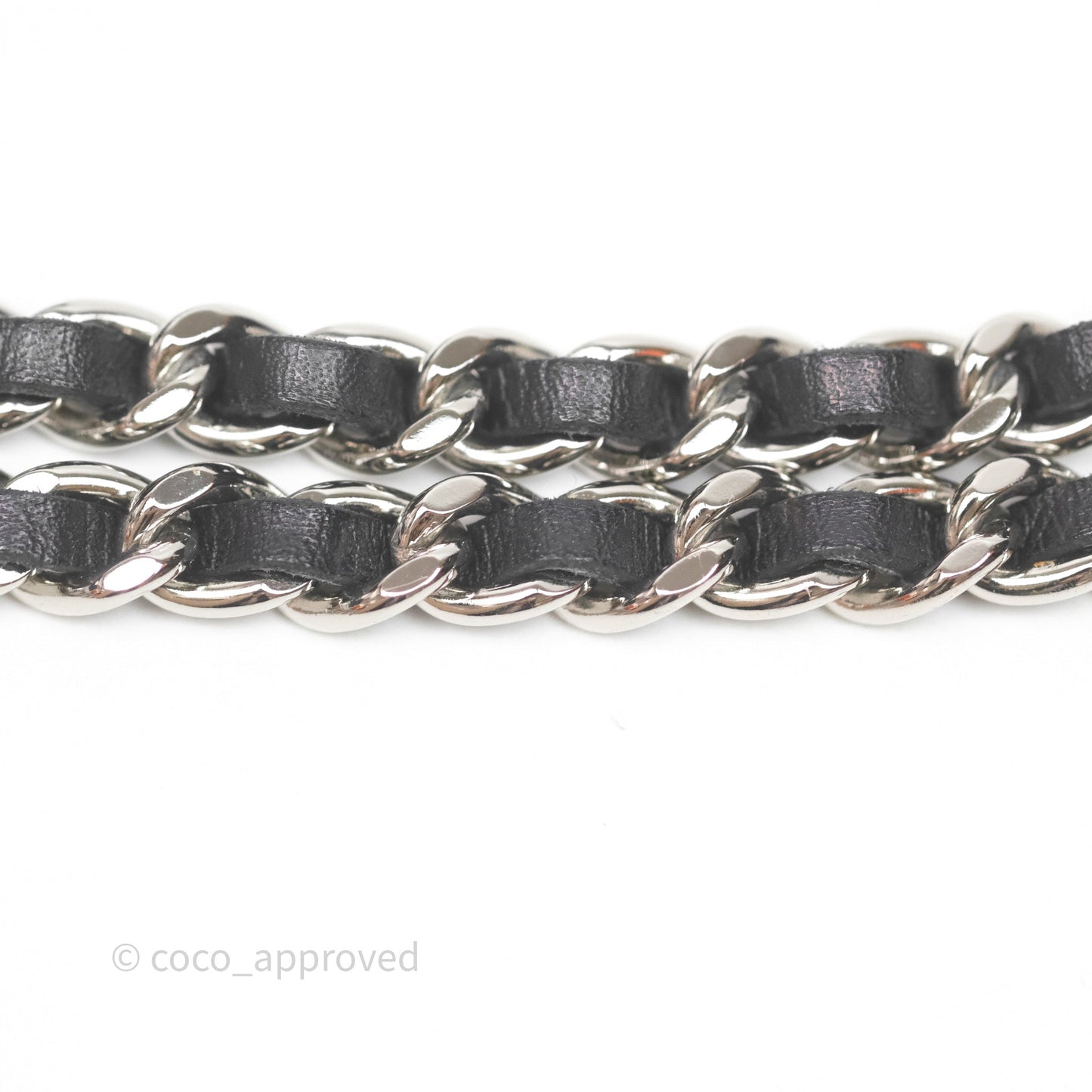 Chanel Quilted Cambon Wallet on Chain WOC Black Calfskin Silver Hardware