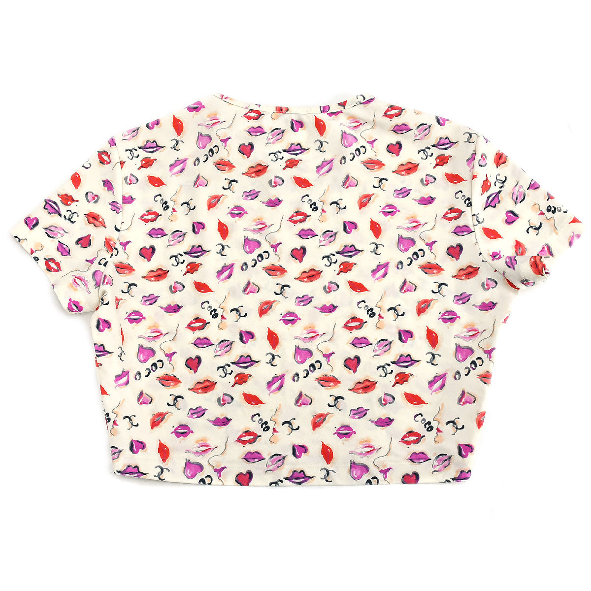 Luxury Chanel 1995 Spring lip-print crop top #44