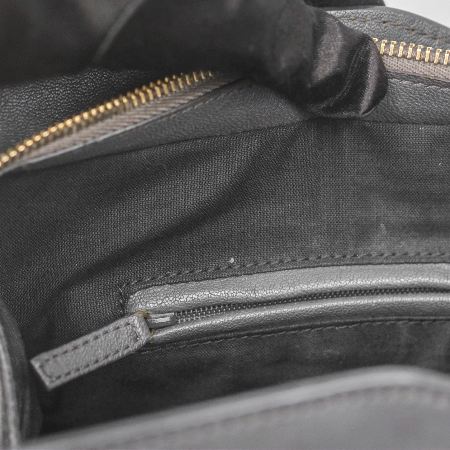 Saint Laurent Chyc Bag Dark Grey Calfskin Gold Hardware