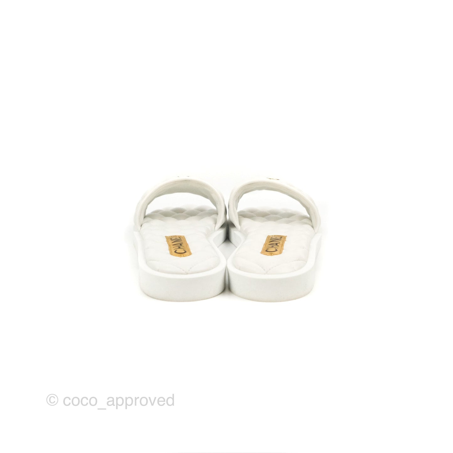 Chanel White Slippers