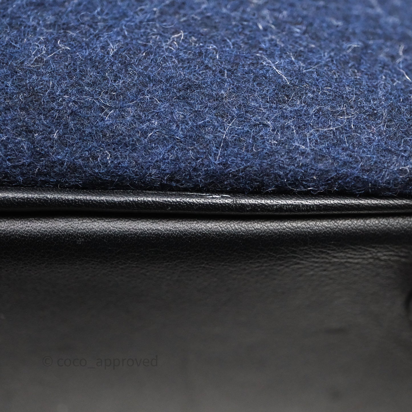 Hermès Picotin 18 Bleu Nuit 2Z / Swift Noir 89 Wool Feutre Swift Palladium Hardware