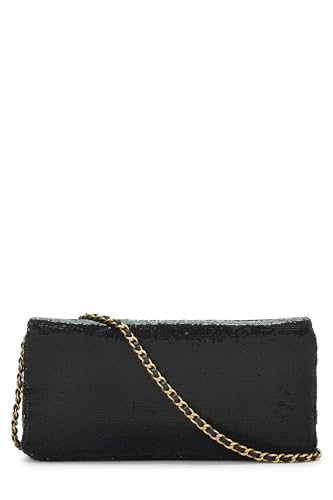 Chanel,  Paris-Cosmopolite Black & Gold Sequin Please Dare To Disturb Flap Bag, Black
