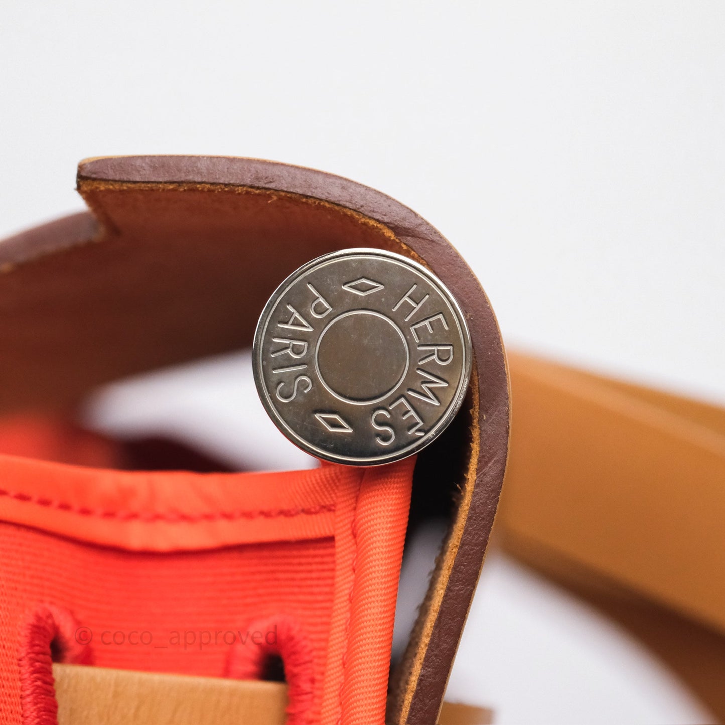 Hermès Herbag Zip 31 Capucine 9T / Fauve 34 Canvas Palladium Hardware