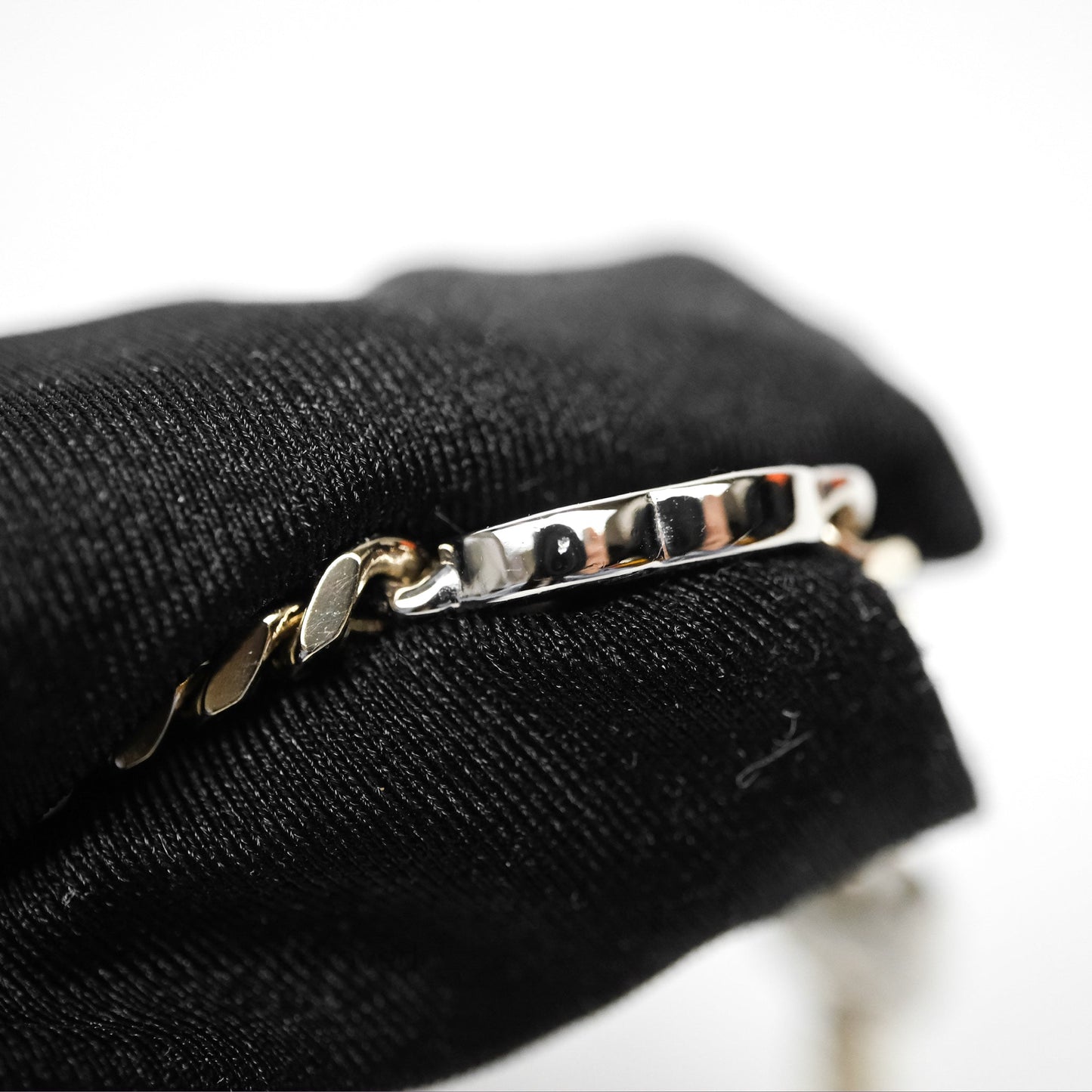 Chanel Silver CC Crystal Chain Choker Gold Tone 24V