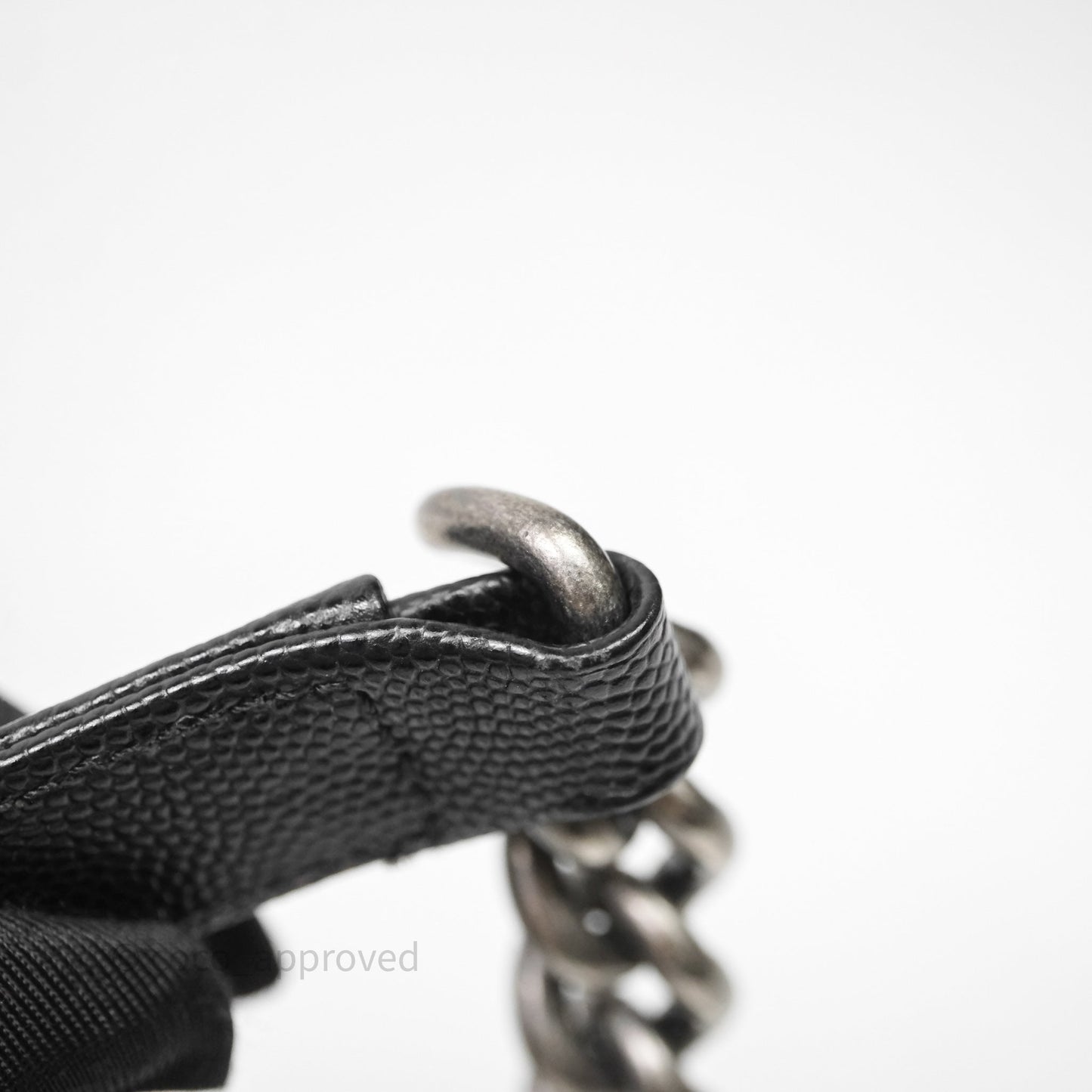 Chanel Medium Boy Quilted Black Caviar Ruthenium Hardware