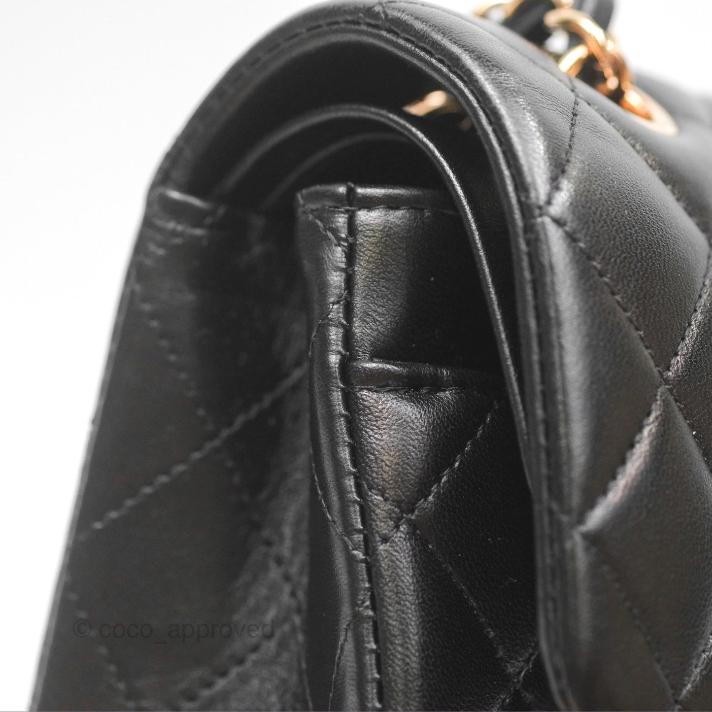 Chanel Small Classic Quilted Flap Black Lambskin Rose Gold Hardware
