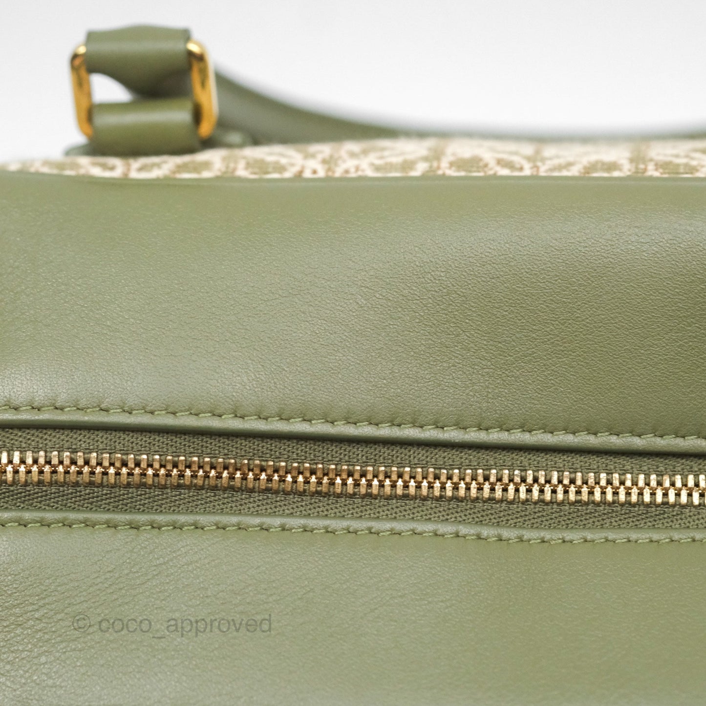 Loewe Amazona 19 Square Green/ Avocado Green in Anagram Jacquard and Calfskin