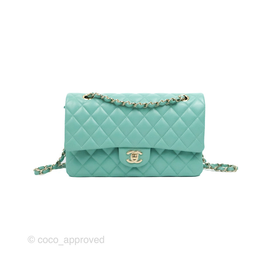 Chanel Classic M/L Medium Flap Quilted Tiffany Caviar Gold Hardware 21S