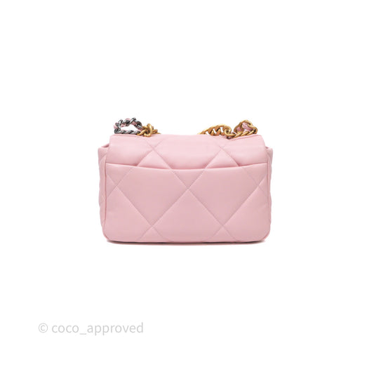 Chanel 19 Small Pink Lambskin Mixed Hardware