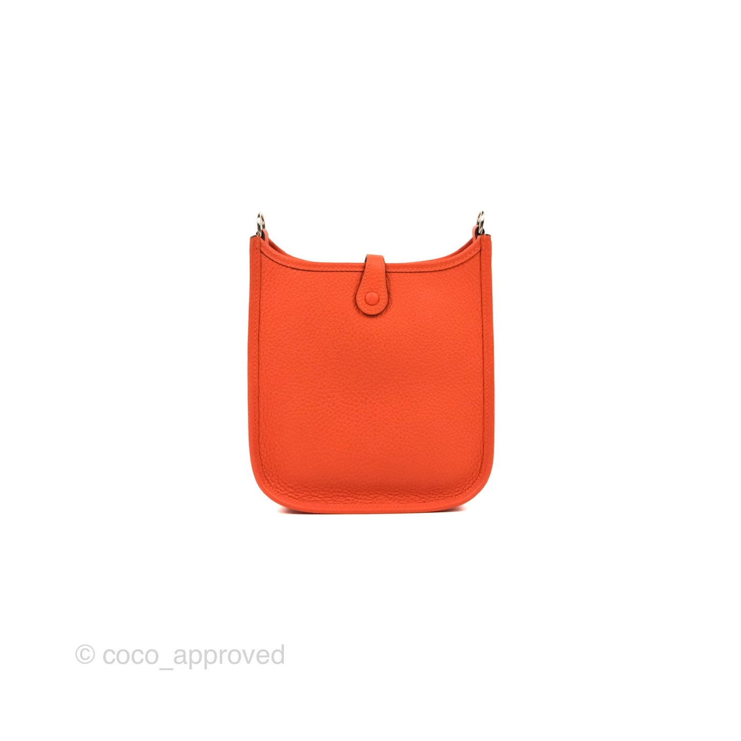Hermès Mini Evelyne 16 Feu Clemence Palladium Hardware