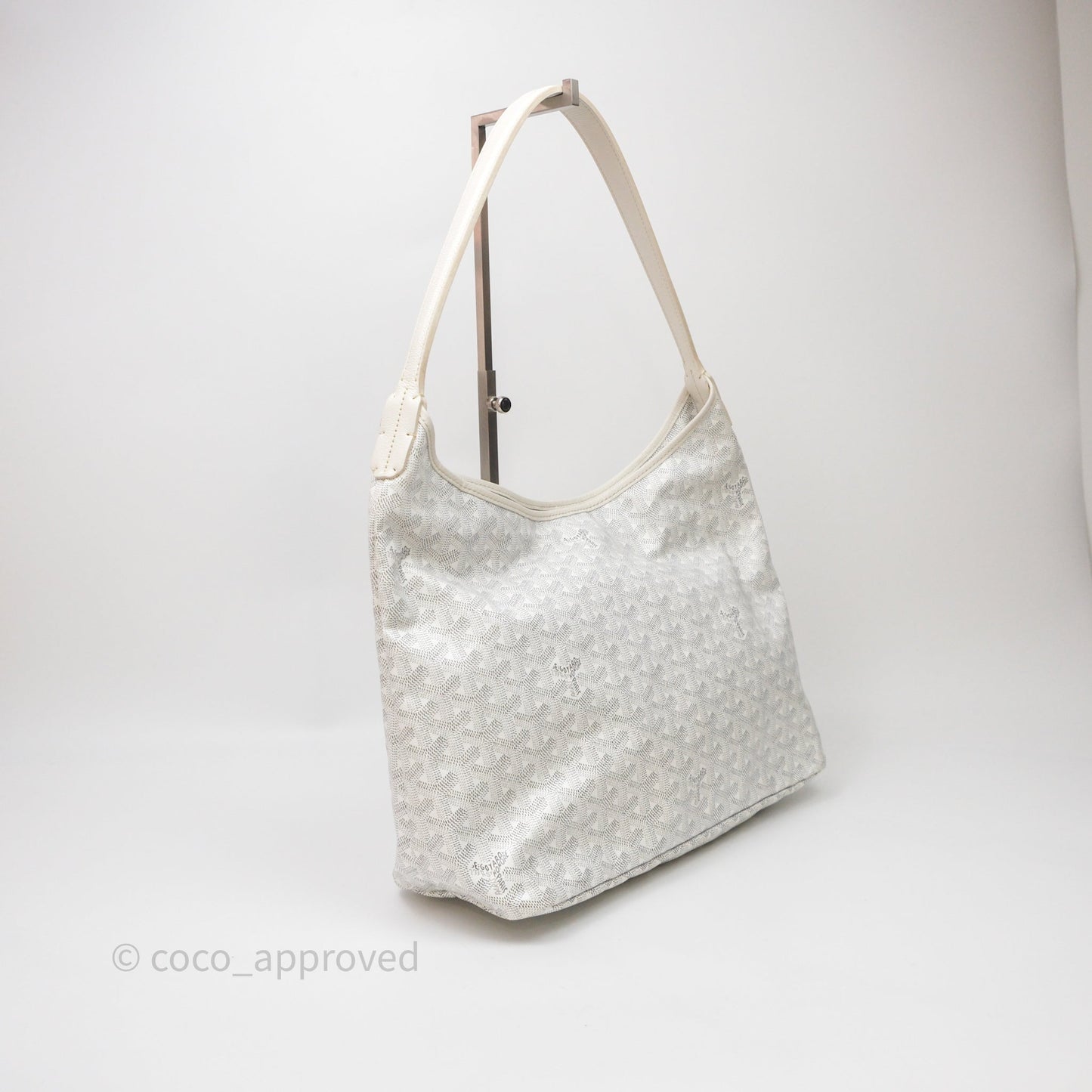 Goyard Bohème Hobo Bag PM White Goyardine Canvas