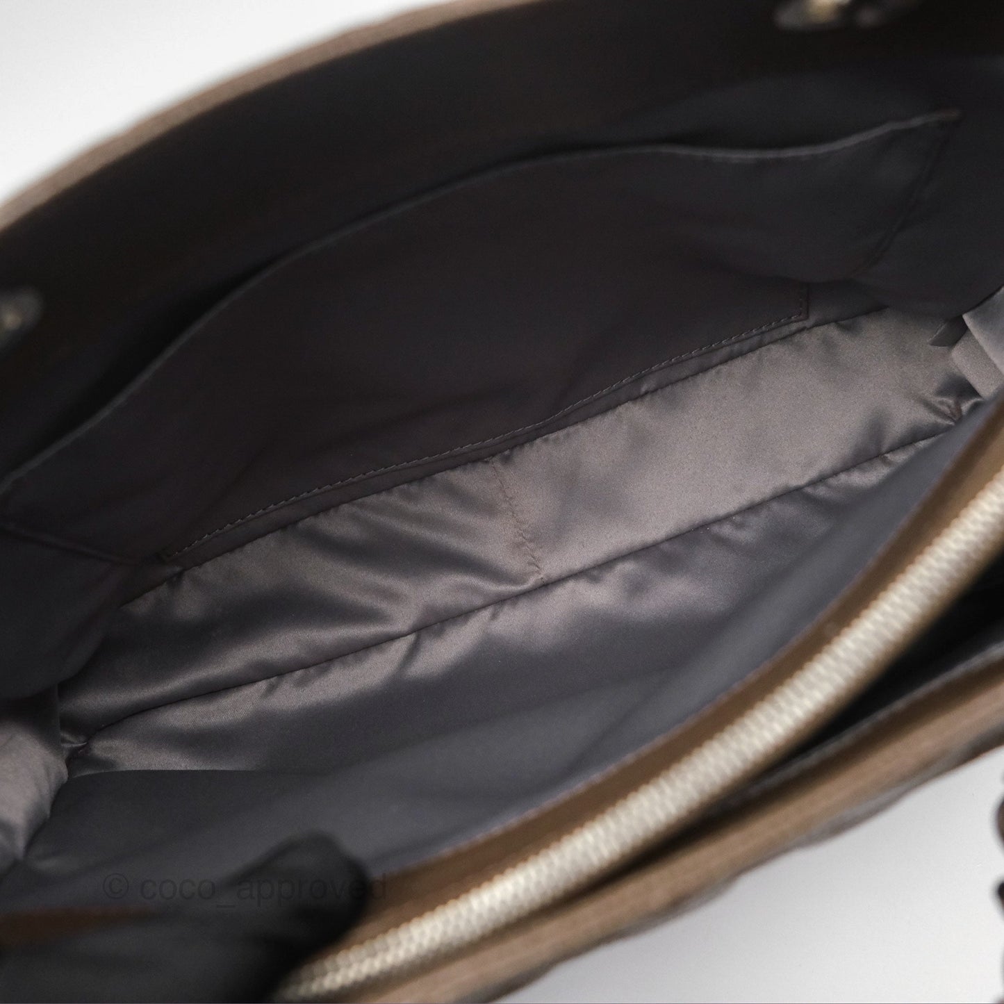 Chanel GST Chocolate Brown Caviar Silver Hardware