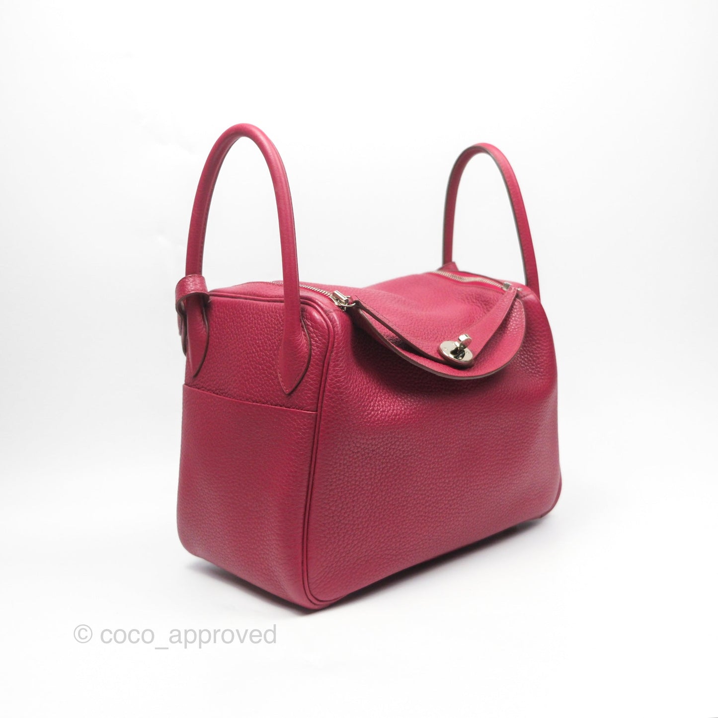 Hermès Lindy 30 Rubis Clemence Palladium Hardware
