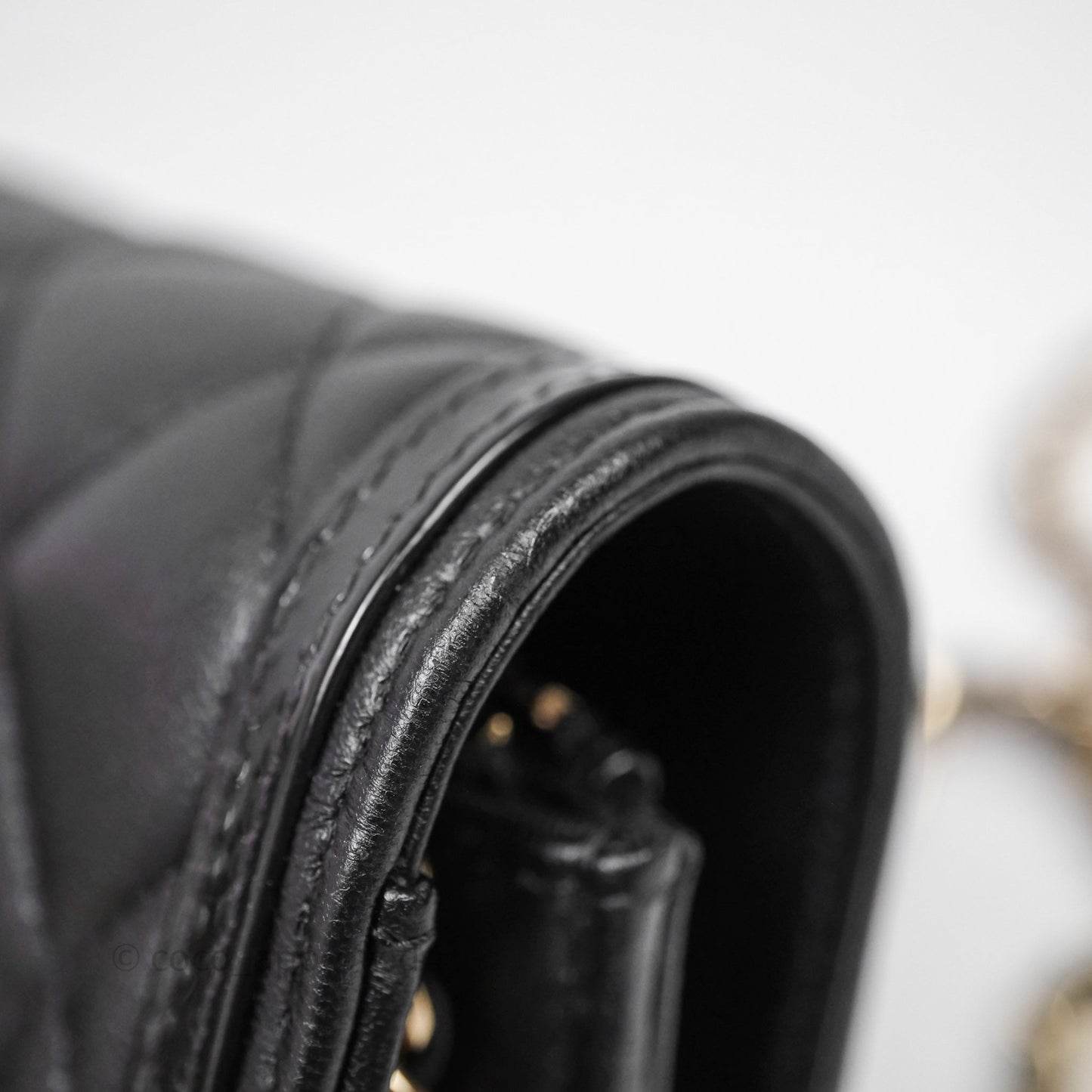 Chanel Mini Flap Bag Black Lambskin Gold Hardware