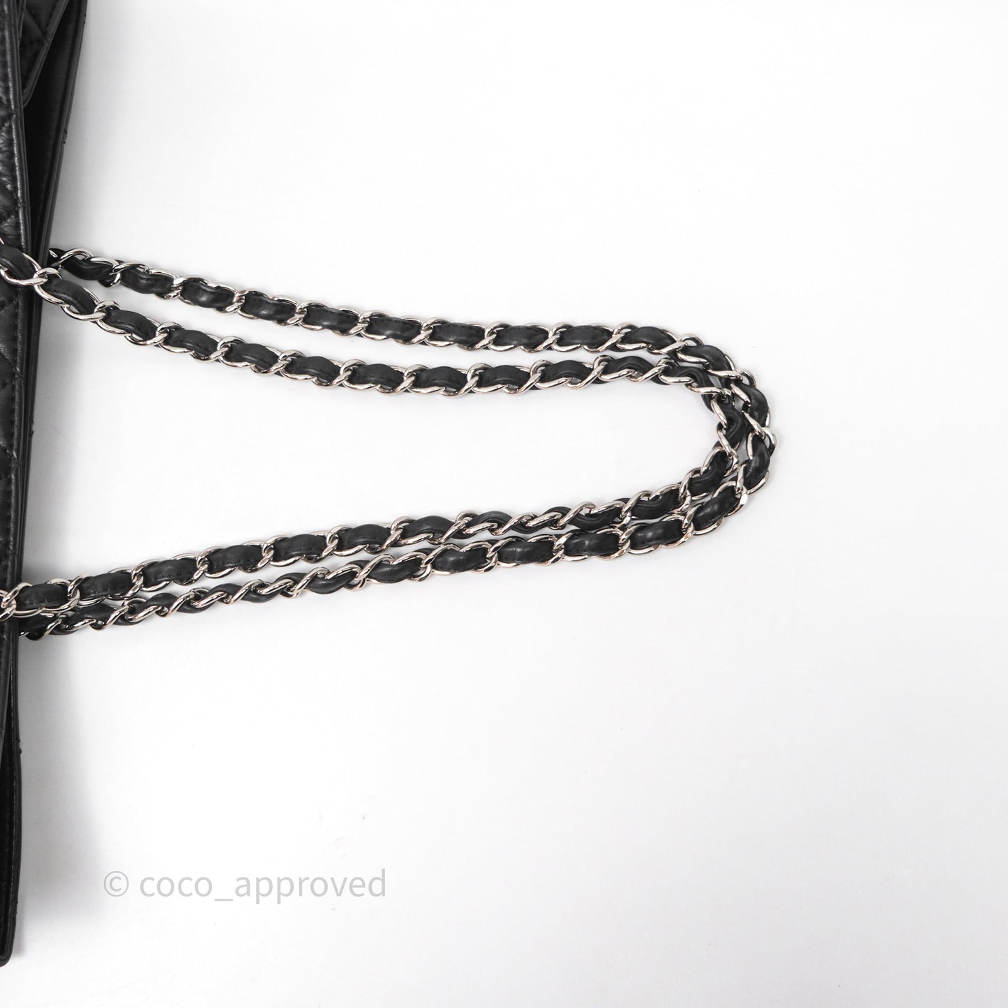 Chanel In The Business Tote Bag Black Calfskin Silver Hardware